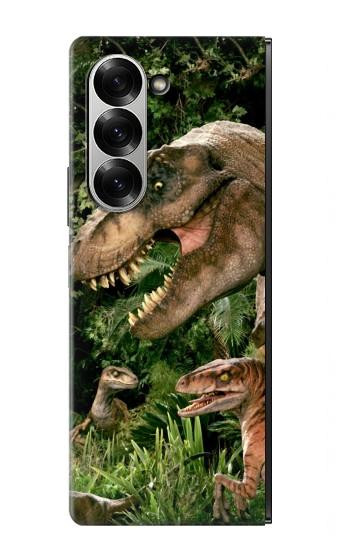 S1452 トレックス ラプター 恐竜 Trex Raptor Dinosaur Samsung Galaxy Z Fold 7 バックケース、フリップケース・カバー