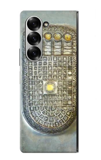 S1484 仏足跡 Buddha Footprint Samsung Galaxy Z Fold 7 バックケース、フリップケース・カバー
