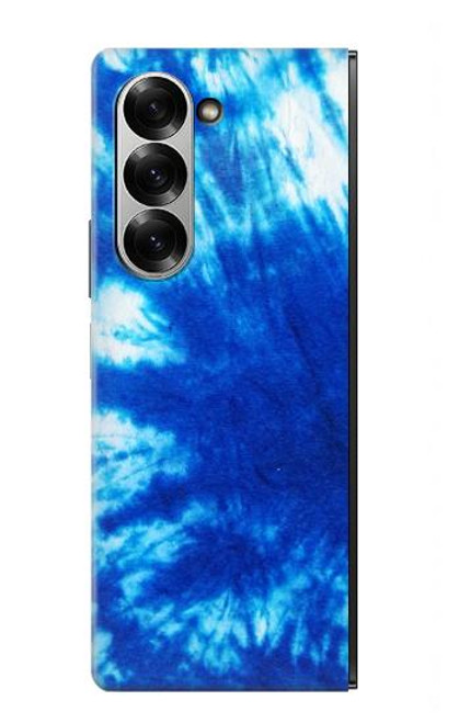 S1869 絞り染めブルー Tie Dye Blue Samsung Galaxy Z Fold 7 バックケース、フリップケース・カバー