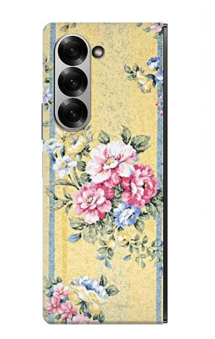 S2229 ビンテージの花 Vintage Flowers Samsung Galaxy Z Fold 7 バックケース、フリップケース・カバー