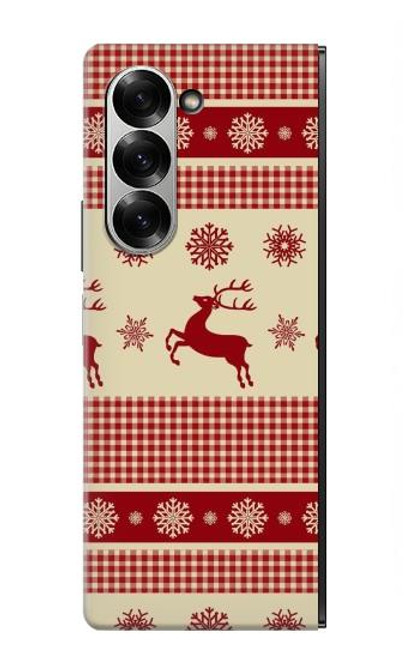 S2310 クリスマス 雪 トナカイ Christmas Snow Reindeers Samsung Galaxy Z Fold 7 バックケース、フリップケース・カバー