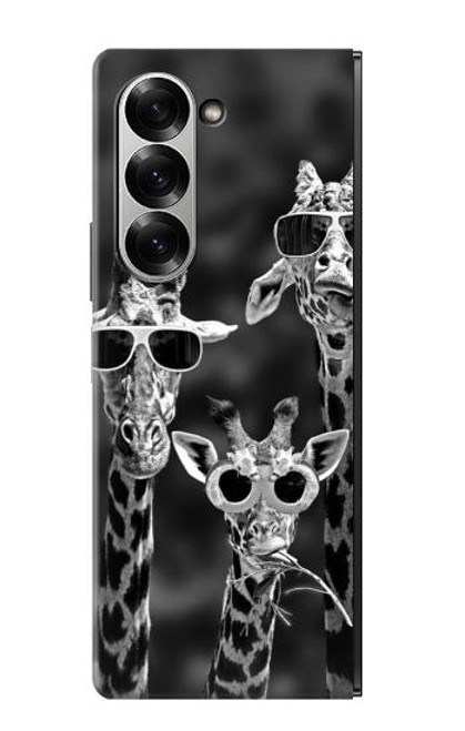 S2327 サングラスとキリン Giraffes With Sunglasses Samsung Galaxy Z Fold 7 バックケース、フリップケース・カバー