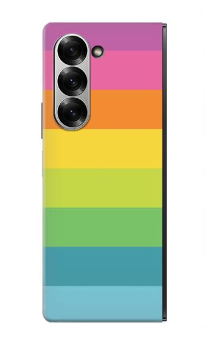 S2363 レインボー柄 Rainbow Pattern Samsung Galaxy Z Fold 7 バックケース、フリップケース・カバー