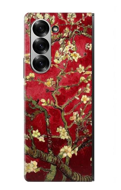 S2414 赤開花アーモンドの木 フィンセント・ファン・ゴッホ Red Blossoming Almond Tree Van Gogh Samsung Galaxy Z Fold 7 バックケース、フリップケース・カバー