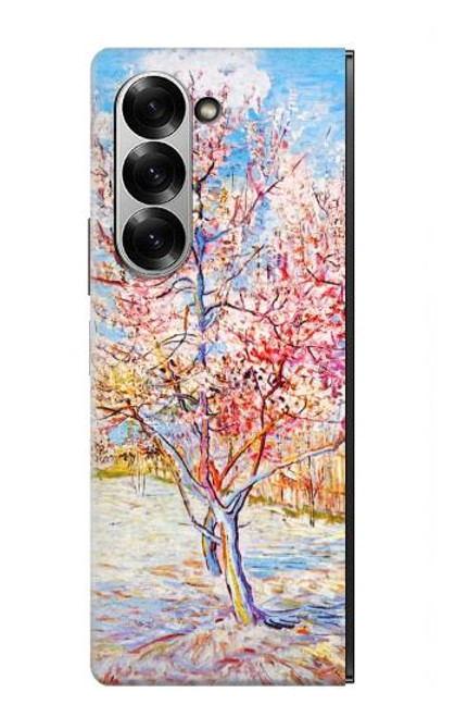 S2450 ブロッサムピンクピーチツリー フィンセント・ファン・ゴッホ Van Gogh Peach Tree Blossom Samsung Galaxy Z Fold 7 バックケース、フリップケース・カバー