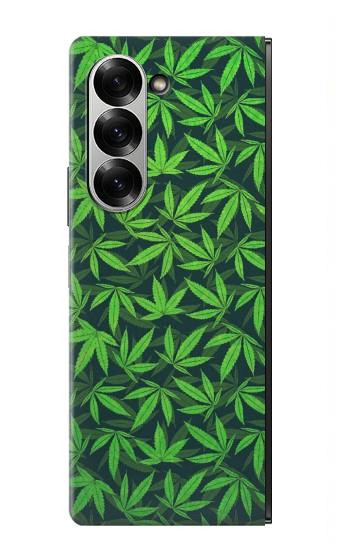 S2666 マリファナ柄 Marijuana Pattern Samsung Galaxy Z Fold 7 バックケース、フリップケース・カバー