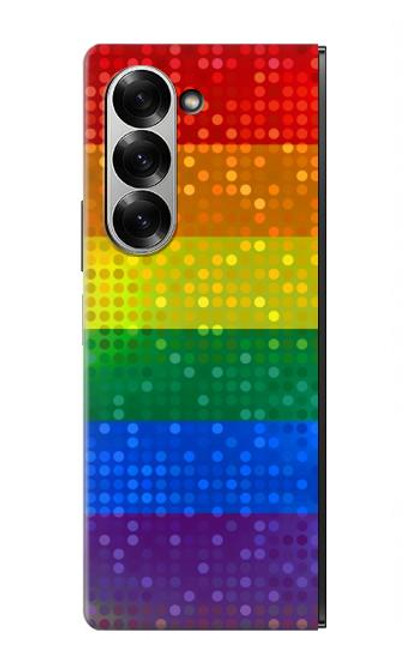 S2683 レインボーフラッグ プライド旗 Rainbow LGBT Pride Flag Samsung Galaxy Z Fold 7 バックケース、フリップケース・カバー