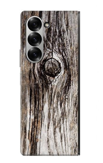 S2844 古い木材樹皮 グラフィック Old Wood Bark Printed Samsung Galaxy Z Fold 7 バックケース、フリップケース・カバー