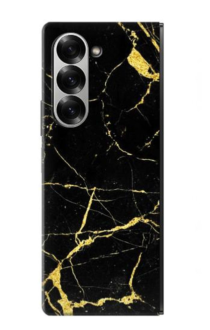 S2896 ゴールドマーブルグラフィックプリント Gold Marble Graphic Printed Samsung Galaxy Z Fold 7 バックケース、フリップケース・カバー
