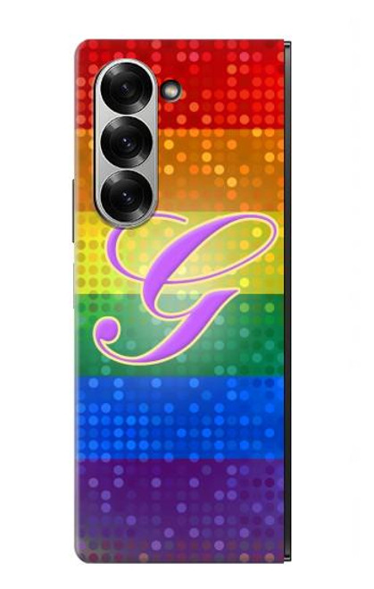 S2899 レインボーLGBTゲイプライド旗 Rainbow LGBT Gay Pride Flag Samsung Galaxy Z Fold 7 バックケース、フリップケース・カバー