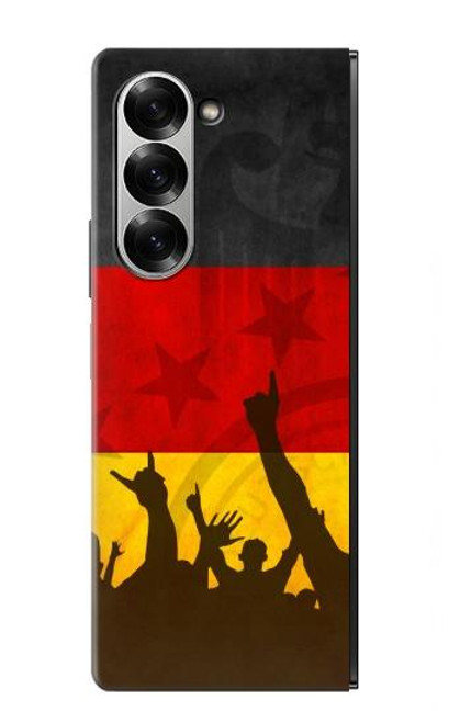 S2966 ドイツサッカー Germany Football Soccer Flag Samsung Galaxy Z Fold 7 バックケース、フリップケース・カバー