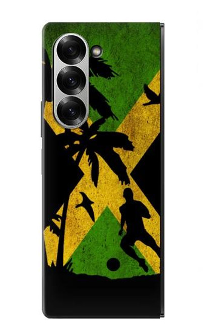 S2975 ジャマイカサッカー Jamaica Football Soccer Flag Samsung Galaxy Z Fold 7 バックケース、フリップケース・カバー
