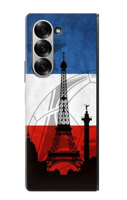 S2980 フランスサッカー France Football Soccer Flag Samsung Galaxy Z Fold 7 バックケース、フリップケース・カバー