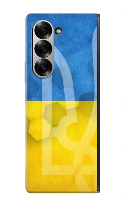 S3006 ウクライナサッカー Ukraine Football Soccer Flag Samsung Galaxy Z Fold 7 バックケース、フリップケース・カバー
