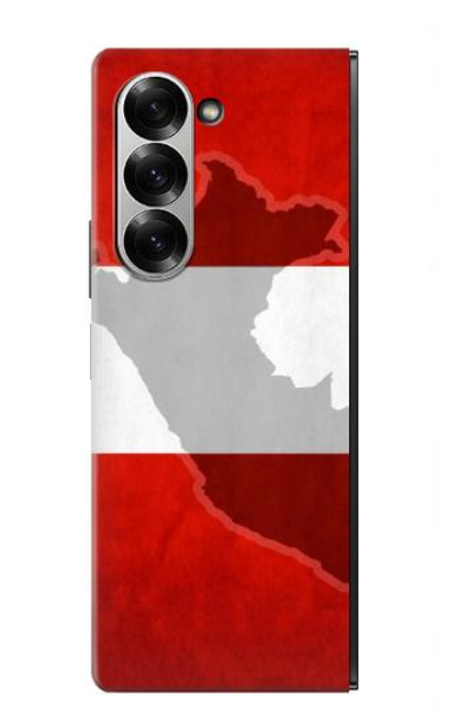 S3018 ペルー旗 Peru Flag Samsung Galaxy Z Fold 7 バックケース、フリップケース・カバー
