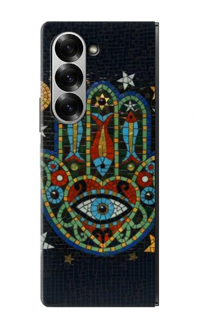 S3175 ハムサハンドモザイク Hamsa Hand Mosaics Samsung Galaxy Z Fold 7 バックケース、フリップケース・カバー
