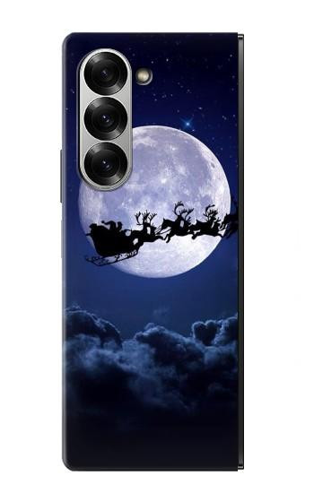 S3508 クリスマスサンタ Xmas Santa Moon Samsung Galaxy Z Fold 7 バックケース、フリップケース・カバー