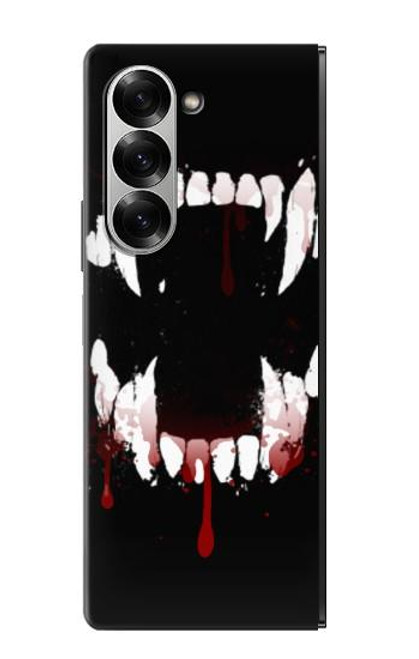 S3527 吸血鬼の歯 Vampire Teeth Bloodstain Samsung Galaxy Z Fold 7 バックケース、フリップケース・カバー