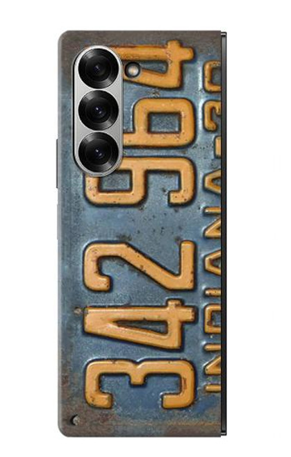S3750 ヴィンテージ車のナンバープレート Vintage Vehicle Registration Plate Samsung Galaxy Z Fold 7 バックケース、フリップケース・カバー