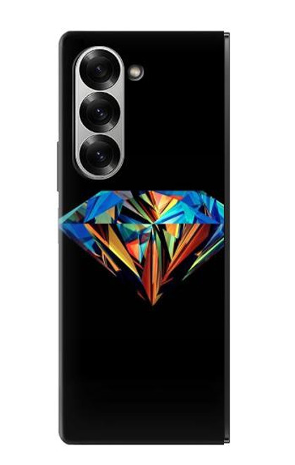 S3842 抽象的な カラフルな ダイヤモンド Abstract Colorful Diamond Samsung Galaxy Z Fold 7 バックケース、フリップケース・カバー