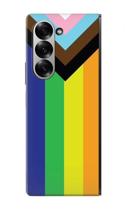S3846 プライドフラッグLGBT Pride Flag LGBT Samsung Galaxy Z Fold 7 バックケース、フリップケース・カバー