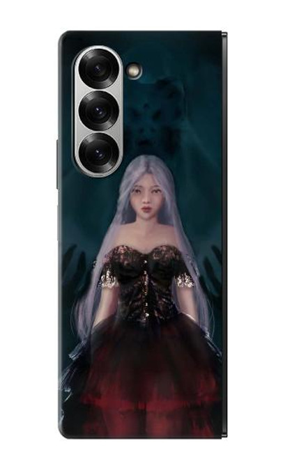 S3847 リリス 花嫁 ゴシック女 スカル死神 Lilith Devil Bride Gothic Girl Skull Grim Reaper Samsung Galaxy Z Fold 7 バックケース、フリップケース・カバー
