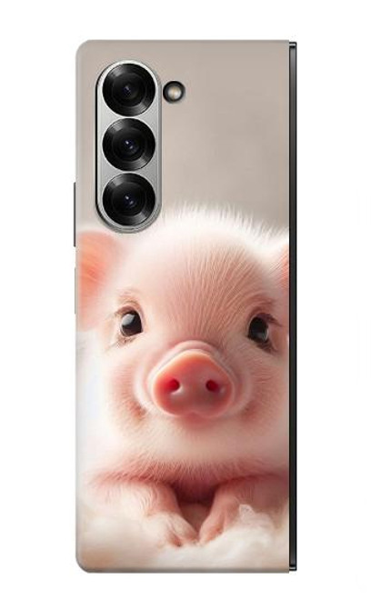 S3979 かわいい赤ちゃんブタ Cute Baby Pig Samsung Galaxy Z Fold 7 バックケース、フリップケース・カバー