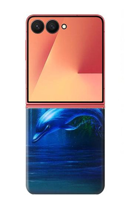 S0385 イルカ Dolphin Samsung Galaxy Z Flip 7 バックケース、フリップケース・カバー