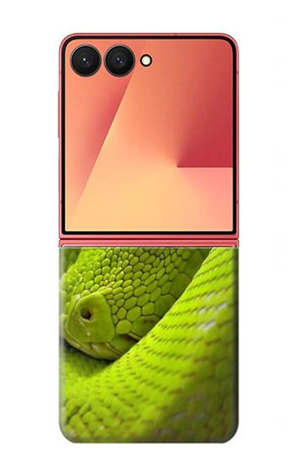 S0785 グリーンスネーク Green Snake Samsung Galaxy Z Flip 7 バックケース、フリップケース・カバー