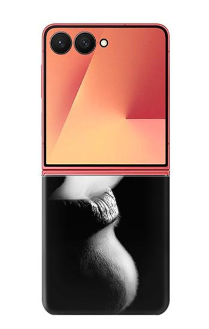 S0917 セクシーリップガール喫煙 Sexy Lip Girl Smoking Samsung Galaxy Z Flip 7 バックケース、フリップケース・カバー