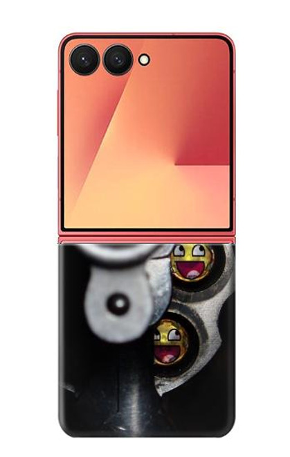 S1109 笑み 弾丸 銃 Smile Bullet Gun Samsung Galaxy Z Flip 7 バックケース、フリップケース・カバー