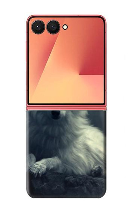 S1516 ホワイトウルフ White Wolf Samsung Galaxy Z Flip 7 バックケース、フリップケース・カバー