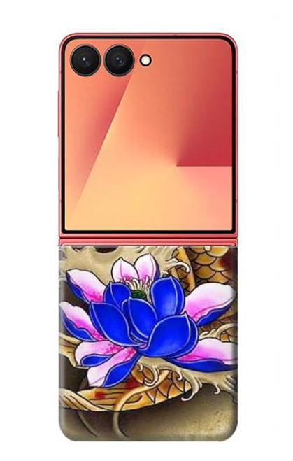 S1604 コイのタトゥー Carp Koi Fish Japanese Tattoo Samsung Galaxy Z Flip 7 バックケース、フリップケース・カバー