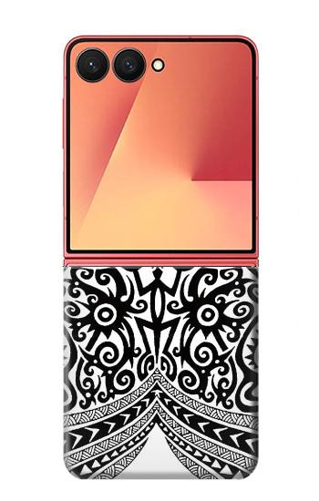 S1655 マオリのタトゥー Maori Tattoo Samsung Galaxy Z Flip 7 バックケース、フリップケース・カバー