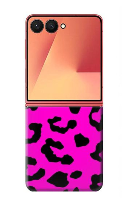 S1850 ピンクのヒョウ柄 Pink Leopard Pattern Samsung Galaxy Z Flip 7 バックケース、フリップケース・カバー