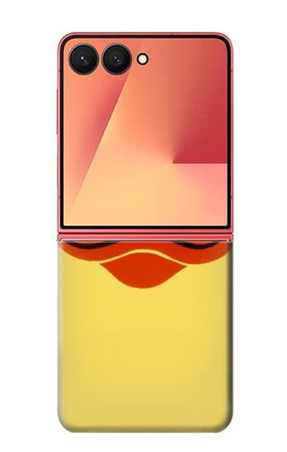 S1922 アヒルの顔 Duck Face Samsung Galaxy Z Flip 7 バックケース、フリップケース・カバー
