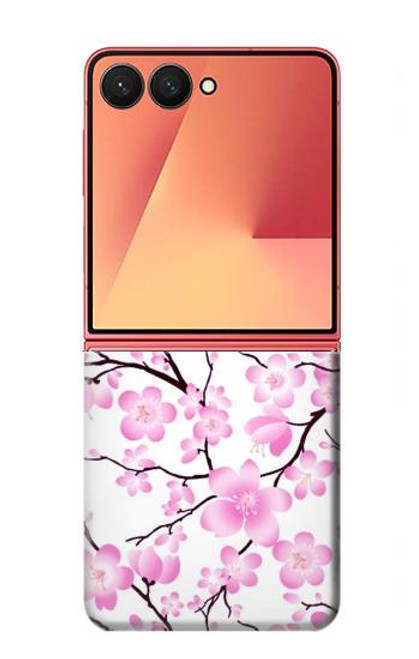 S1972 さくら桜 Sakura Cherry Blossoms Samsung Galaxy Z Flip 7 バックケース、フリップケース・カバー
