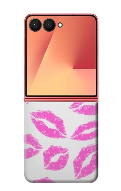 S2214 ピンクの唇のキス Pink Lips Kisses Samsung Galaxy Z Flip 7 バックケース、フリップケース・カバー