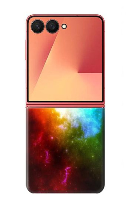 S2312 カラフル 虹 宇宙 銀河 Colorful Rainbow Space Galaxy Samsung Galaxy Z Flip 7 バックケース、フリップケース・カバー
