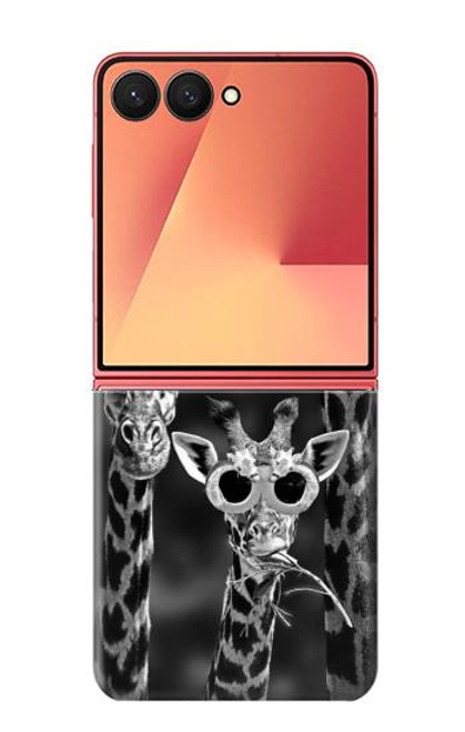 S2327 サングラスとキリン Giraffes With Sunglasses Samsung Galaxy Z Flip 7 バックケース、フリップケース・カバー