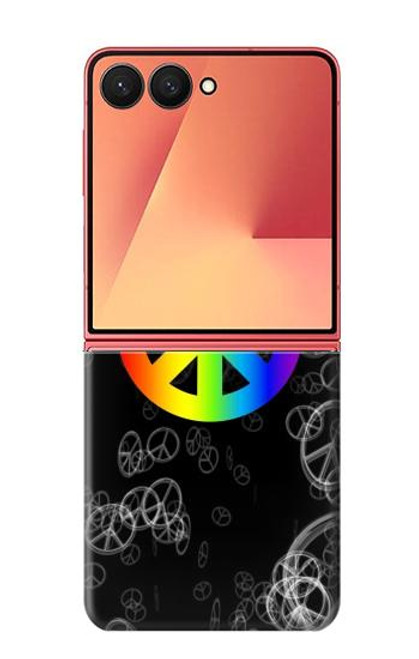 S2356 ピースサイン Peace Sign Samsung Galaxy Z Flip 7 バックケース、フリップケース・カバー