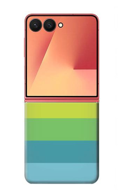 S2363 レインボー柄 Rainbow Pattern Samsung Galaxy Z Flip 7 バックケース、フリップケース・カバー