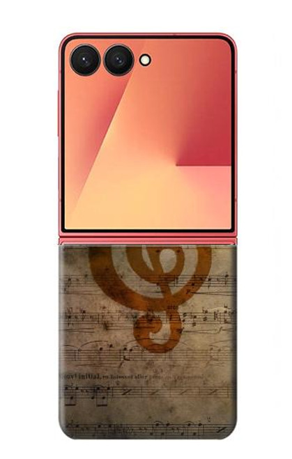 S2368 楽譜ノート Sheet Music Notes Samsung Galaxy Z Flip 7 バックケース、フリップケース・カバー