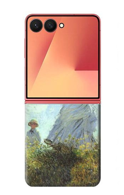 S2415 クロード・モネ パラソルを持つ女性 Claude Monet Woman with a Parasol Samsung Galaxy Z Flip 7 バックケース、フリップケース・カバー