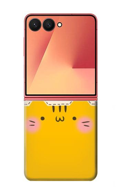 S2442 可愛い猫 漫画 Cute Cat Cartoon Funny Samsung Galaxy Z Flip 7 バックケース、フリップケース・カバー