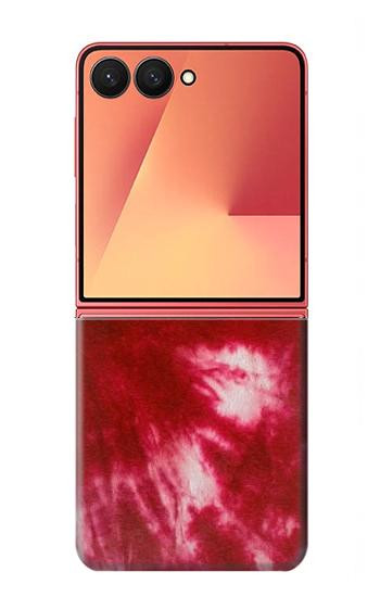 S2480 赤絞り染め Tie Dye Red Samsung Galaxy Z Flip 7 バックケース、フリップケース・カバー