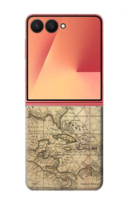 S2506 探検北アメリカ地図 Exploration North America Map Samsung Galaxy Z Flip 7 バックケース、フリップケース・カバー