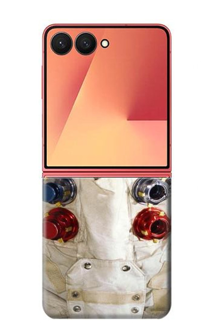 S2639 ニール・アームストロングホワイト宇宙飛行士の宇宙服 Neil Armstrong White Astronaut Space Suit Samsung Galaxy Z Flip 7 バックケース、フリップケース・カバー