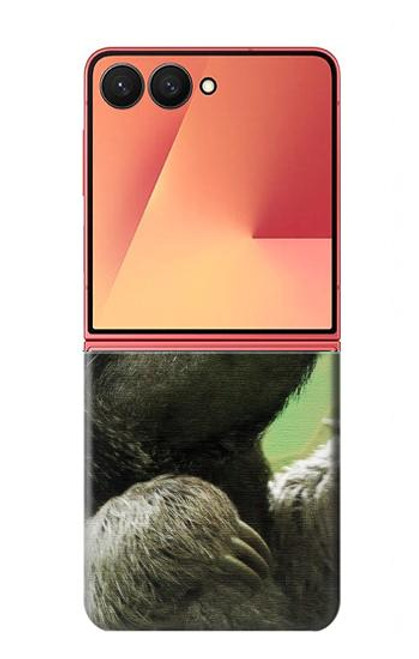 S2708 笑顔のナマケ Smiling Sloth Samsung Galaxy Z Flip 7 バックケース、フリップケース・カバー