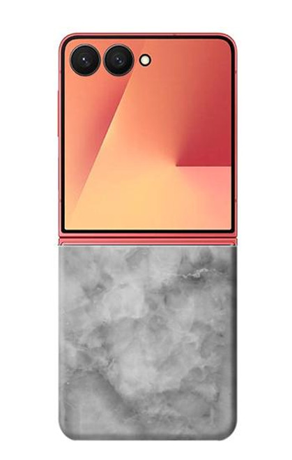 S2845 グレーマーブル Gray Marble Texture Samsung Galaxy Z Flip 7 バックケース、フリップケース・カバー